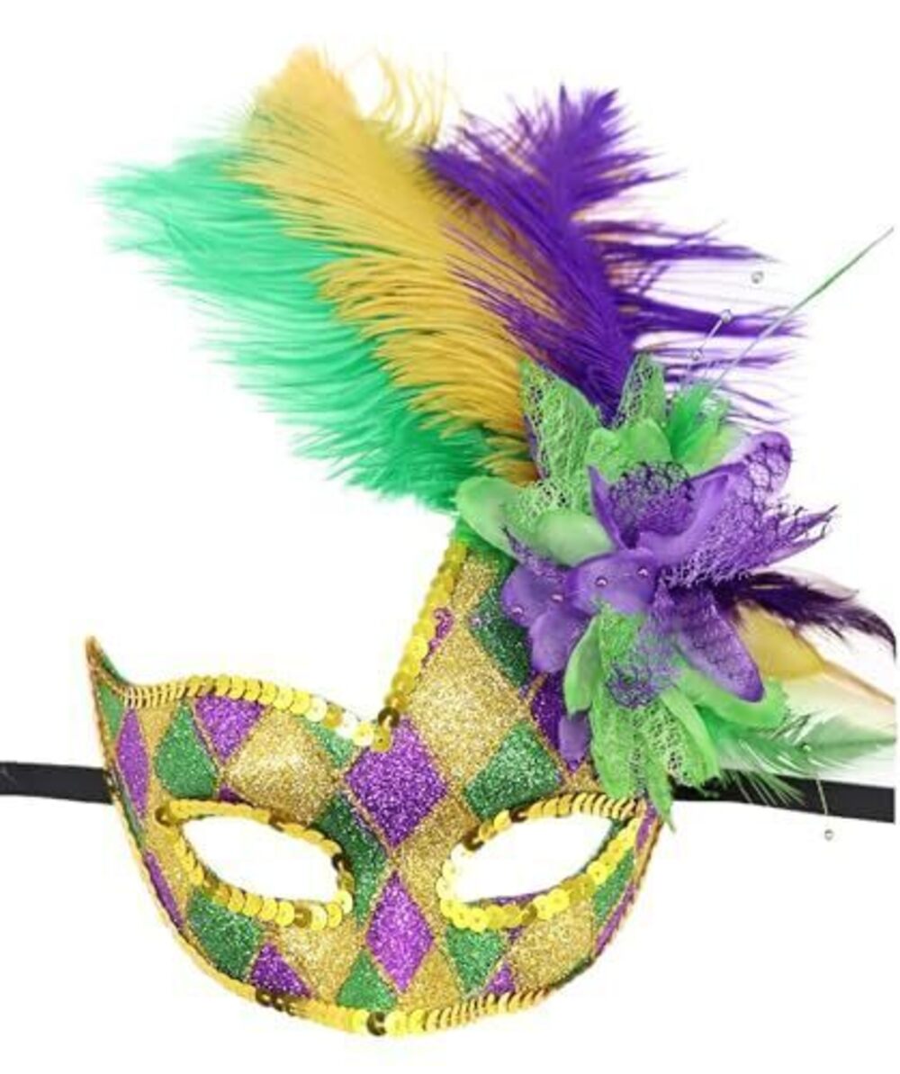 3774 Costume Mask Feather Masquerade Mask Halloween Mardi Gras Cosplay